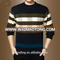 long sleeves 3colors stripe pullover winter cashmere sweater for men