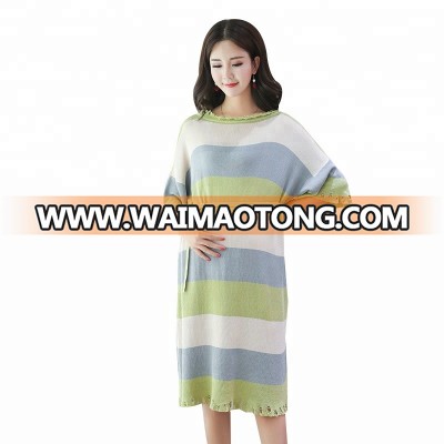 Hot Selling Women Round Neck Long Clothes Maternity Dress