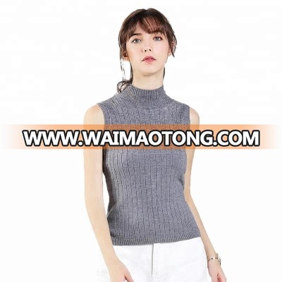 Stylish Cashmere Round Neck Vest Sweater for Women